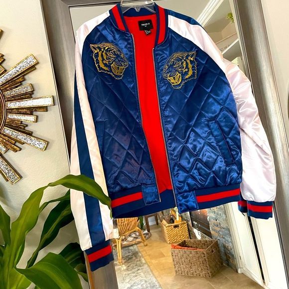 Forever 21 Other - Forever 21 Satin Varsity Style Jacket, SZ S in Mens